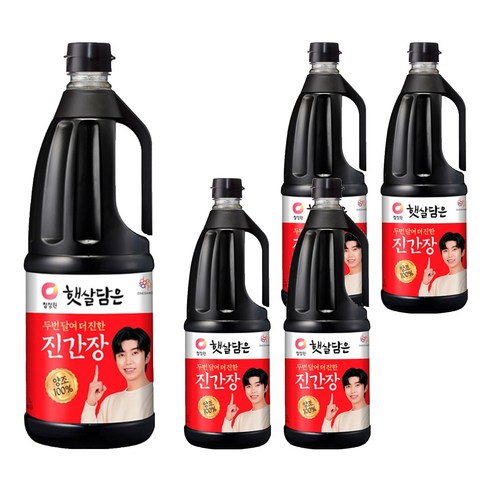 햇살담은 두번 달여 더 진한 진간장, 1.7L, 5개