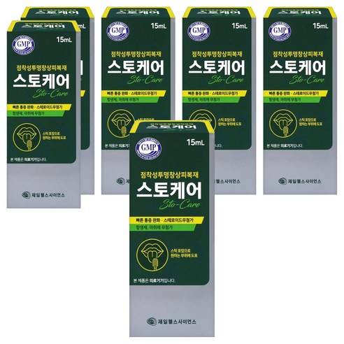 제일헬스사이언스 스토케어 비스테로이드 구내염 창상피복재, 6개, 15ml