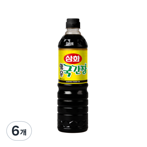 [삼화] 맑은 국간장, 900ml, 6개