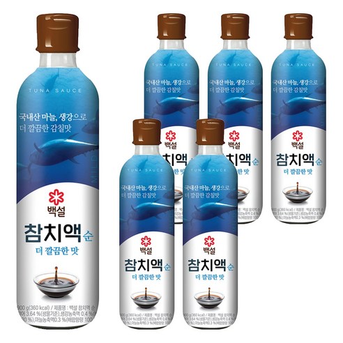 백설 참치액 순 더깔끔한맛, 900g, 6개
