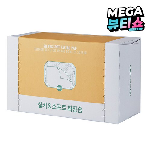 더페이스샵 데일리뷰티툴즈 실키 앤 소프트 화장솜, 80개입, 1개