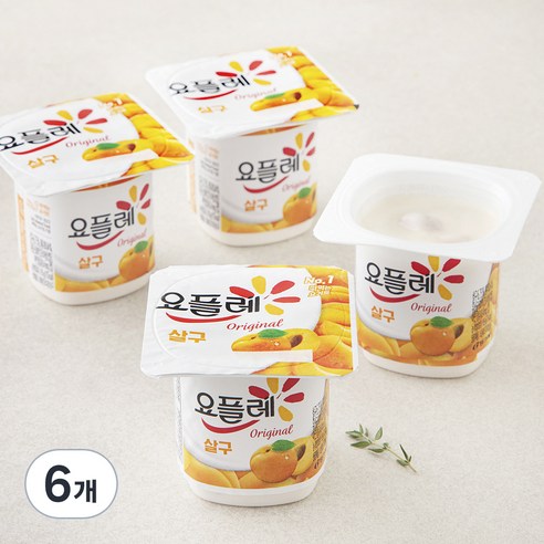 요플레 빙그레 살구, 85g, 4개입, 6개
