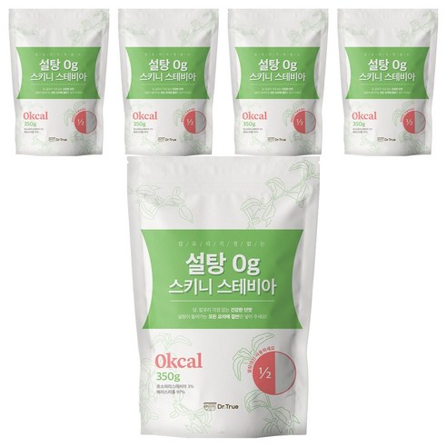 닥터트루 설탕 0g 스키니 스테비아, 350g, 5개