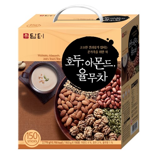 담터 호두아몬드율무차, 18.5g, 150개