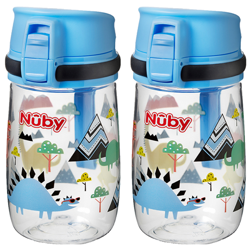 누비 정글 유아물병, 다이노소어블루, 300ml, 2개