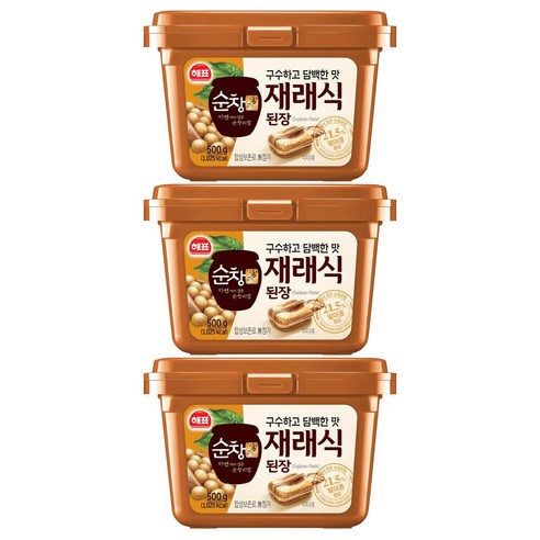 순창궁 재래식 된장, 500g, 3개
