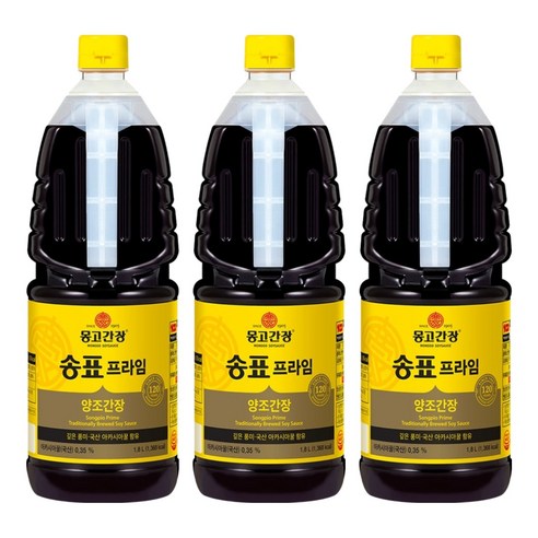 송표 프라임 양조간장, 1.8L, 3개