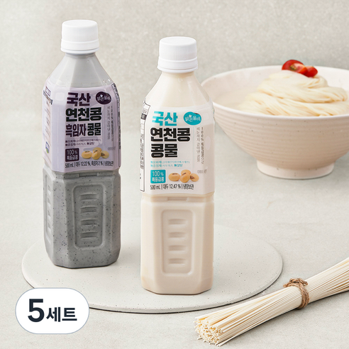 맑은물에 국산 연천콩 콩물과 풍국면 콩국수키트 2인분, 1.2kg, 5세트