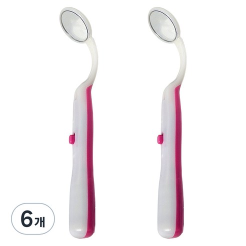 로커스 가정용 셀프 LED 치아경 분홍, 6개