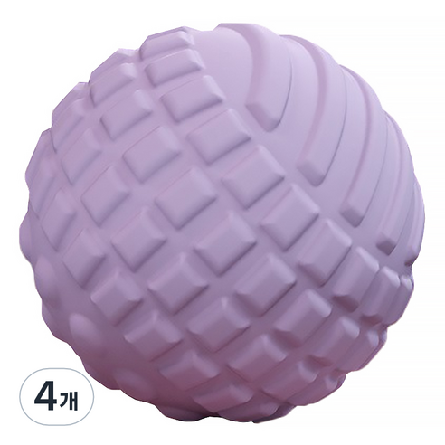 ACDI 스트레칭 마사지 3D 4포인트 마사지 볼 싱글, 4개, 퍼플