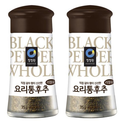 청정원 요리통후추 리필, 35g, 2개