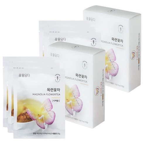 꽃을담다 나비티백 목련꽃차, 500mg, 3개입, 2개