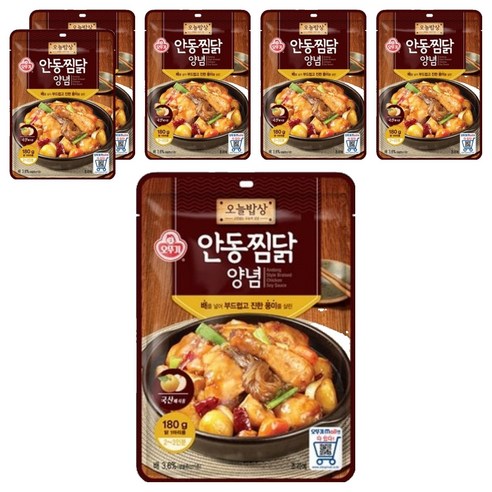 오뚜기 오늘밥상 안동찜닭 양념, 6개, 180g