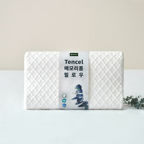탑베딩 텐셀 메모리폼 베개, 화이트, 1개