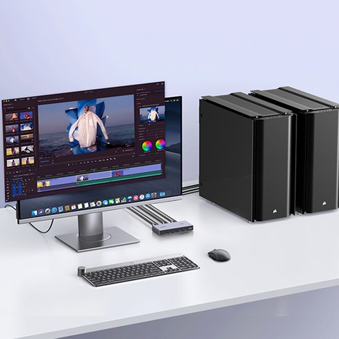 궁극의 데스크탑 환경을 위한 UGREEN 8K HDMI 2.1 USB 멀티허브 KVM 스위치