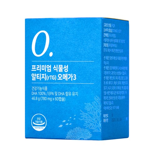 뉴트리모어 프리미엄 식물성 알티지 오메가3 46.8g, 60정, 1개
