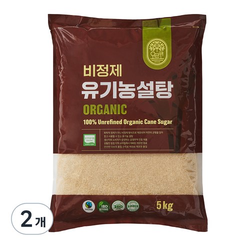 오르코 비정제 유기농 설탕, 2개, 5kg