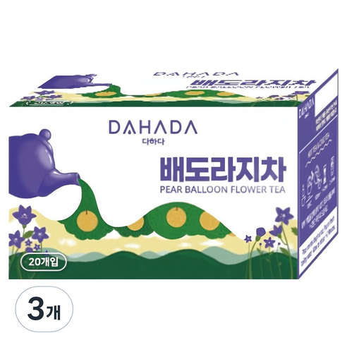 다하다 배도라지차, 1.2g, 20개입, 3개