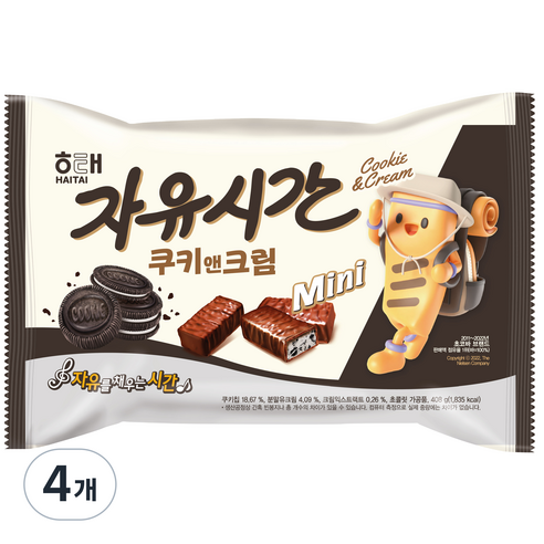 자유시간 미니 쿠키앤크림, 408g, 4개