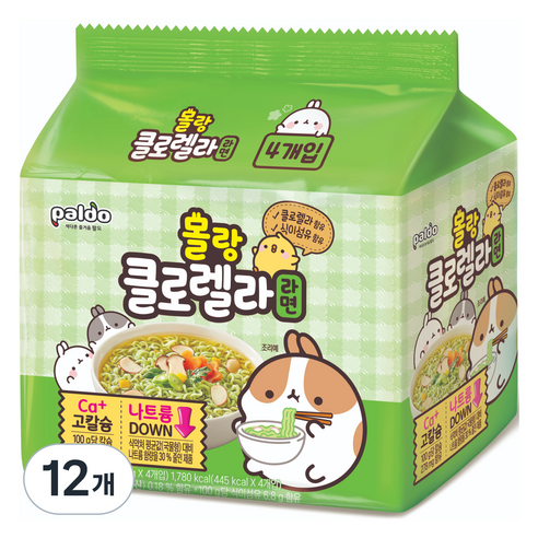팔도 몰랑 클로렐라 라면 105g, 12개