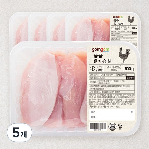 곰곰 닭가슴살 (냉장), 600g, 5개