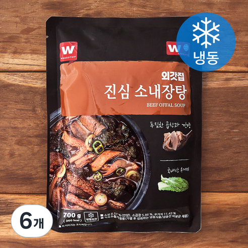 외갓집 진심 소내장탕 (냉동), 700g, 6개