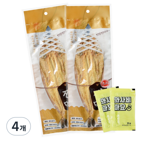 해맑은푸드 빠삭 찐먹태, 55g, 4개