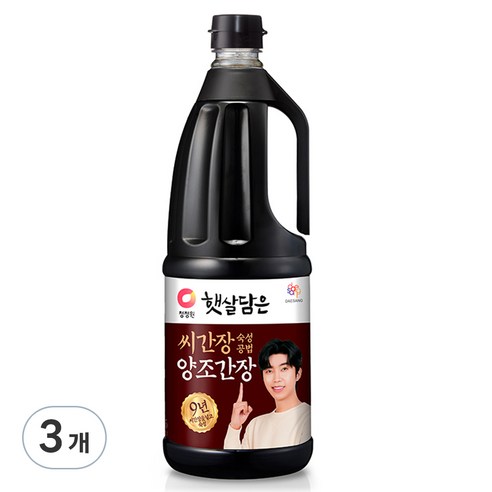 청정원 햇살담은 씨간장 양조간장, 1.7L, 3개