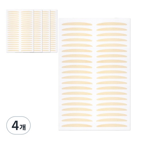 더분 깃털 라이트 단면 쌍꺼풀테이프 200p, 누드R타입, 4개
