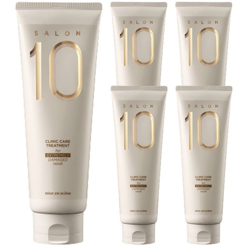 미쟝센 살롱 10 헤어트리트먼트 극손상모발용, 250ml, 5개