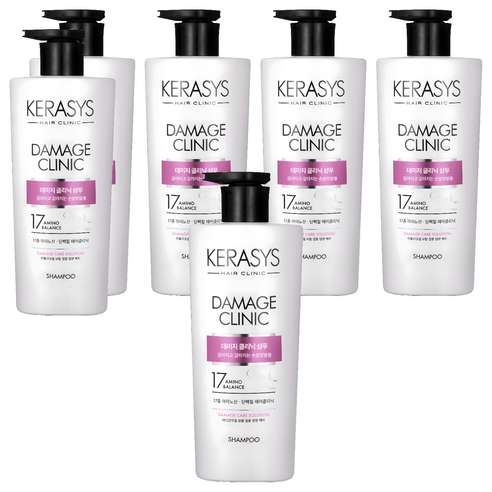 케라시스 데미지 클리닉 단백질 샴푸, 600ml, 6개