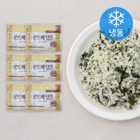 한우물 곤드레나물밥 이야기 (냉동), 250g, 6개입