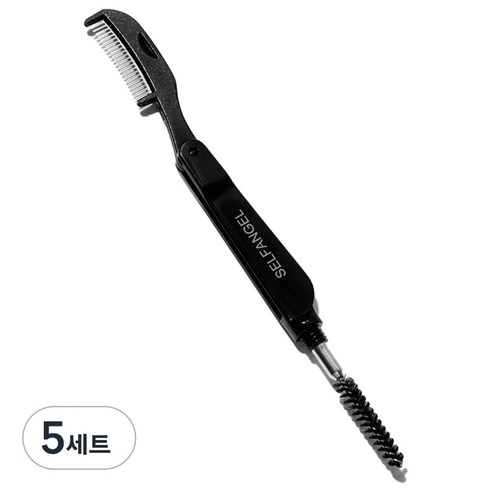 셀프천사 아이브로우 눈썹 스크류 마스카라 빗, 블랙, 5개