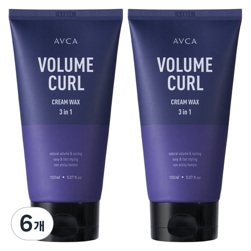 아브카 3 in 1 볼륨 앤 컬크림 왁스, 150ml, 6개