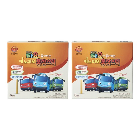 천지인 타요가 좋아하는 키노피오 홍삼스틱, 450g, 2개