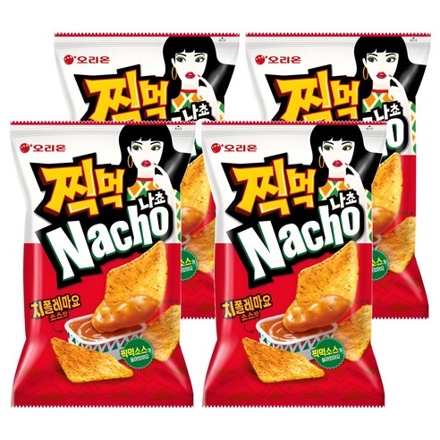 오리온 찍먹 나쵸 치폴레마요소스맛, 84g, 4개