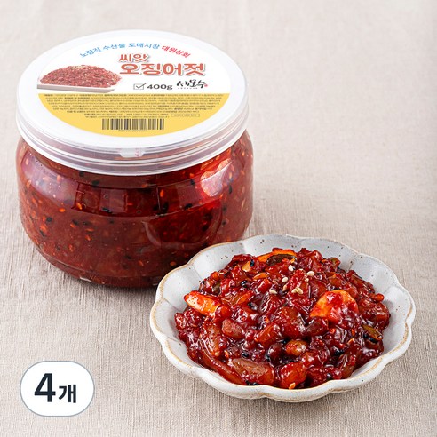 세모수 씨앗 오징어젓, 400g, 4개