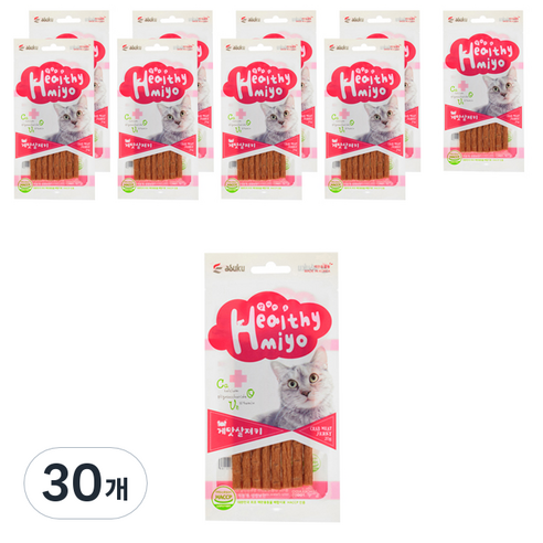 아스쿠 헬시묘 져키 20g, 게맛살, 30개