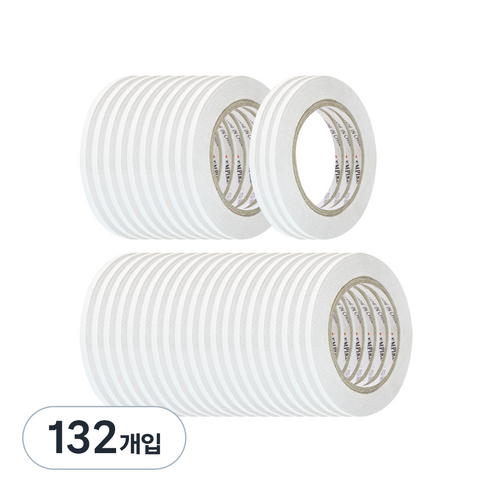 엠파이어 산업용 양면테이프 5mm x 30m, 화이트 반투명, 132개입