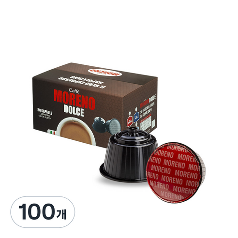카페모레노 돌체구스토 호환 탑 에스프레소 캡슐커피, 7g, 100개