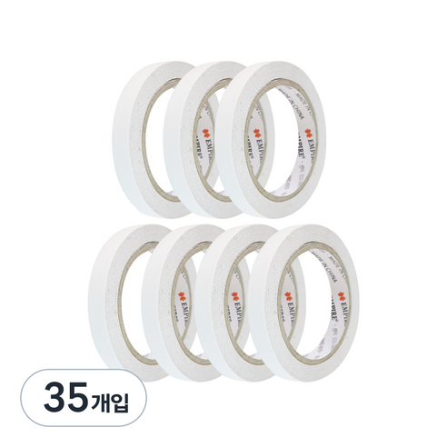 엠파이어 양면테이프 15mm x 20m, 화이트 반투명, 35개입