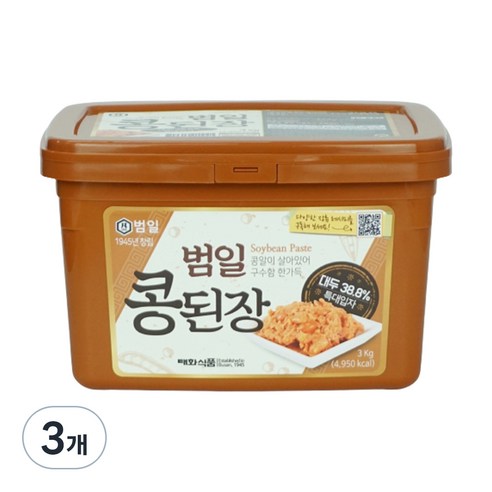 범일 콩된장 특대입자, 3kg, 3개