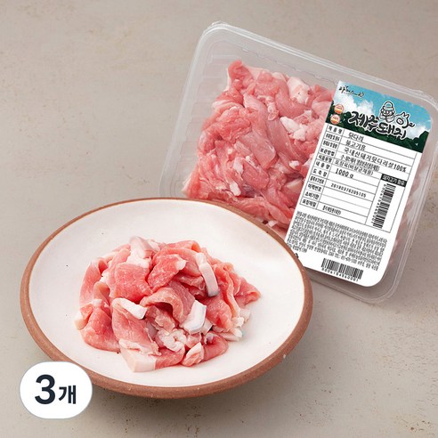 파머스팩 제주 돼지 미박뒷다리 불고기용 (냉장), 1kg, 3개