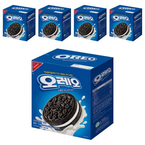 오레오 초콜릿 샌드위치 쿠키 화이트 크림, 50g, 60개