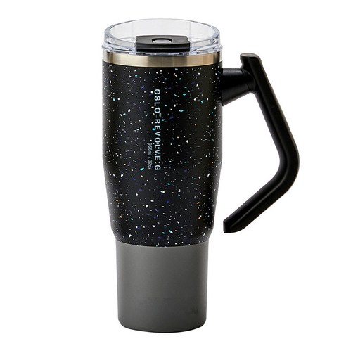 오슬로 리볼브 G 회전 핸들 텀블러, 도트블랙, 950ml, 1개
