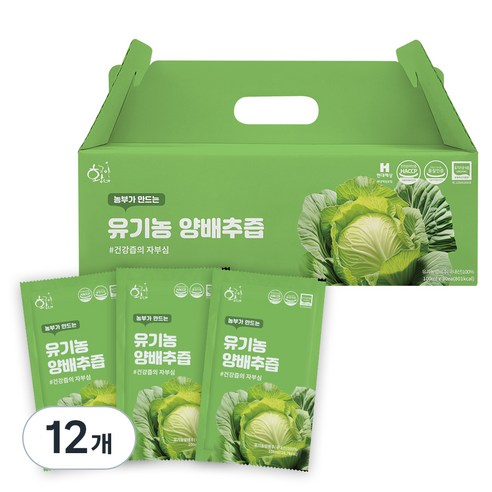 황금이네 유기농 양배추즙 100ml 30포, 3000ml, 12개
