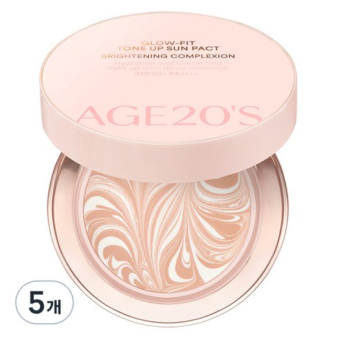 에이지투웨니스 글로우핏 톤업 선팩트 SPF50+ PA++++, 12.5g, 5개