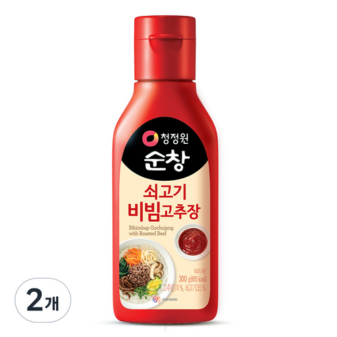 청정원순창 쇠고기 비빔 고추장, 300g, 2개