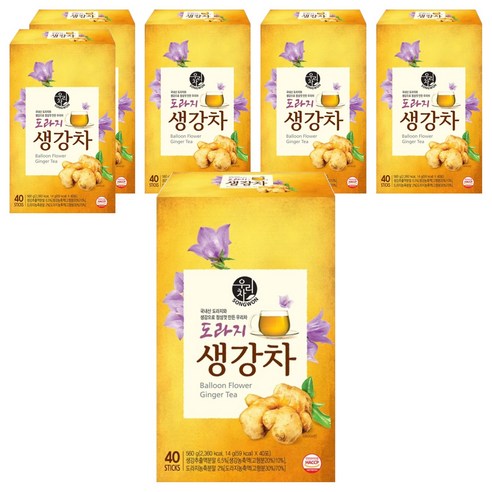우리차 도라지생강차, 14g, 40개입, 6개