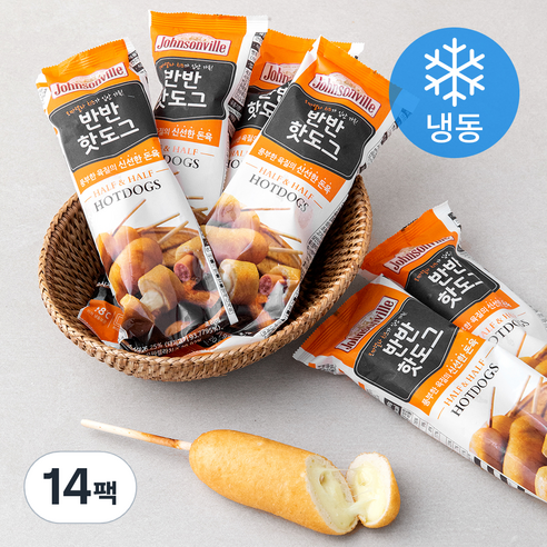 쟌슨빌 반반 핫도그 (냉동), 80g, 1개입, 14개